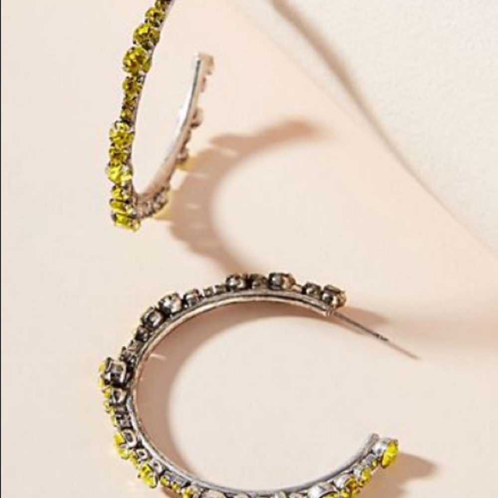 DANNIJO Alicia Swarovski Crystal Hoop Earrings - Picture 5 of 9